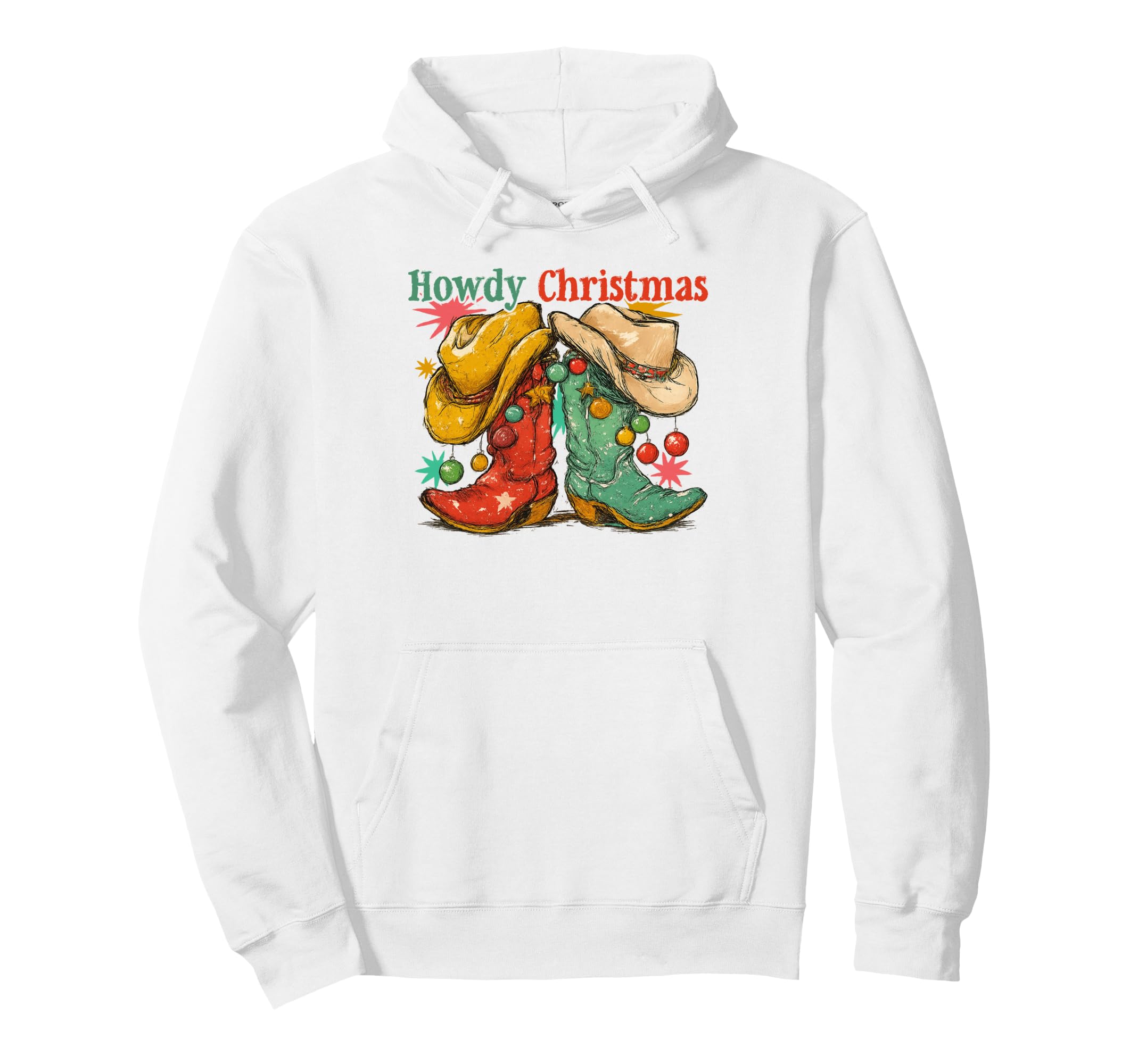 Howdy Western Cowboy Boots Cowgirl Hoodie - Casual Everyday Wear Men Women - T-Shirt, Sweatshirt, Hoodie