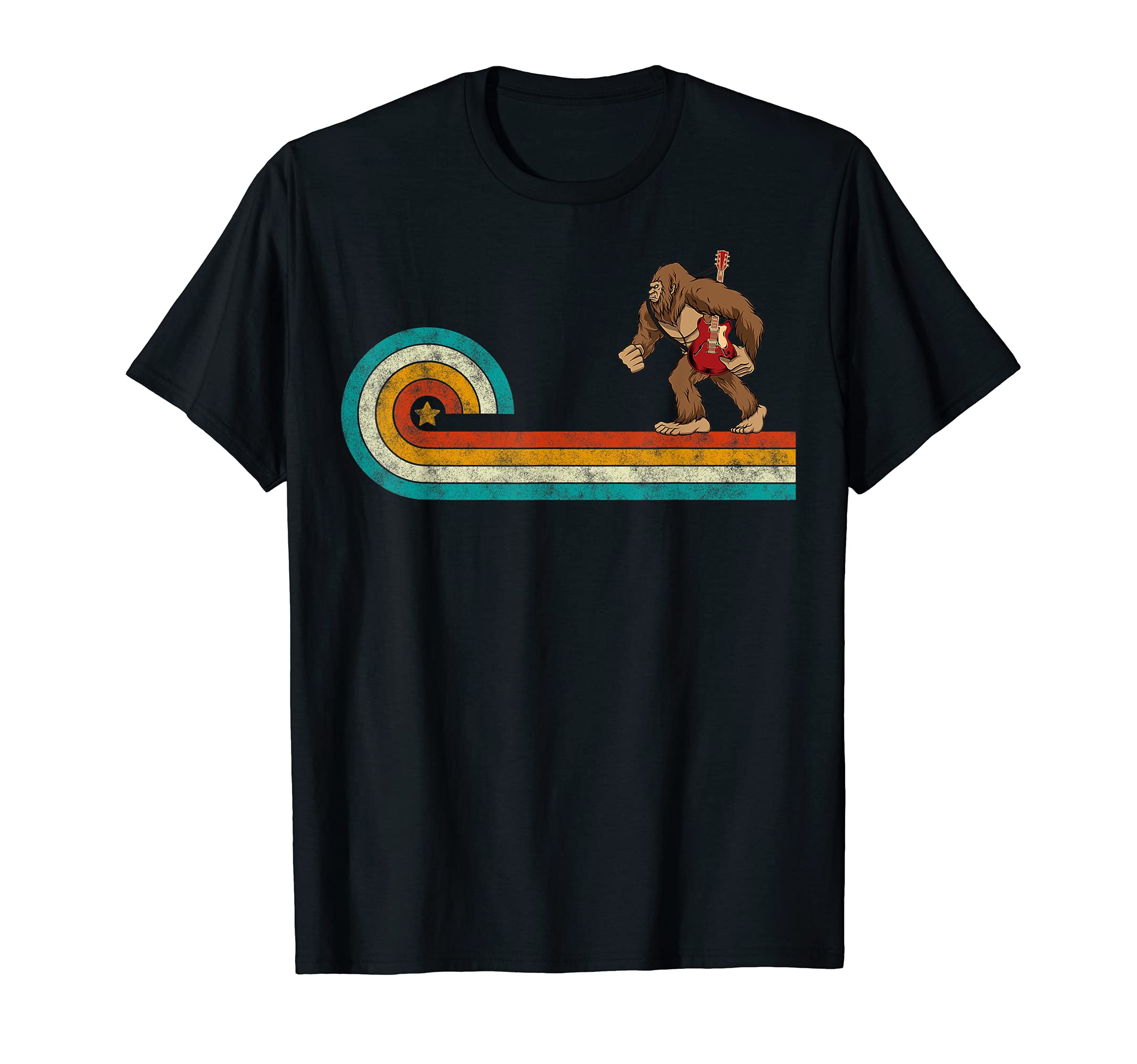 Sunset Music Rock Roll Bigfoot T-Shirt - Fun Novelty Design Men Women - T-Shirt, Sweatshirt, Hoodie