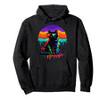 Vaporwave Black Cat Pixel Sunglasses Hoodie - Fun Novelty Design Unisex - T-Shirt, Sweatshirt, Hoodie