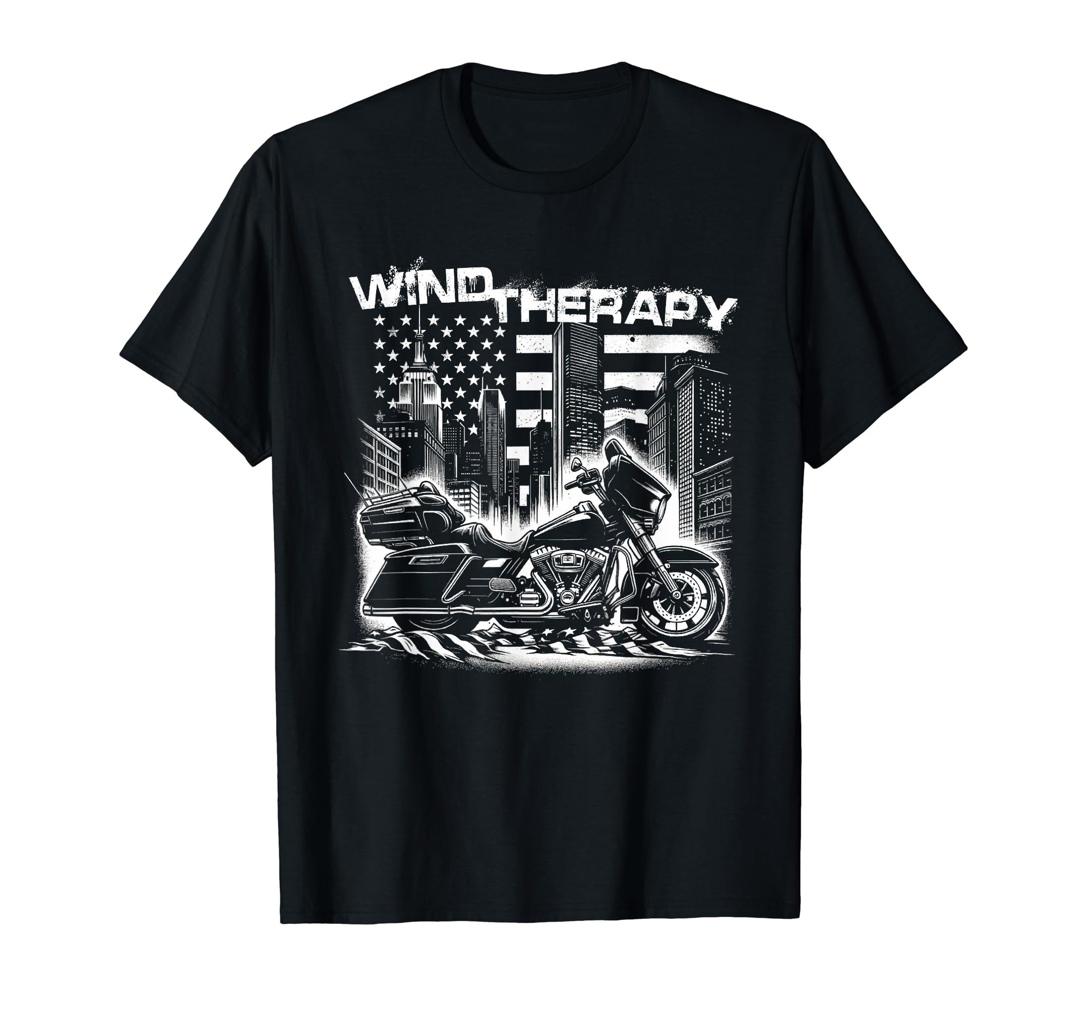 Motorcycle Rider Wind Therapy Funny T-Shirt - Unique Graphic for Adults - T-Shirt, Sweatshirt, Hoodie