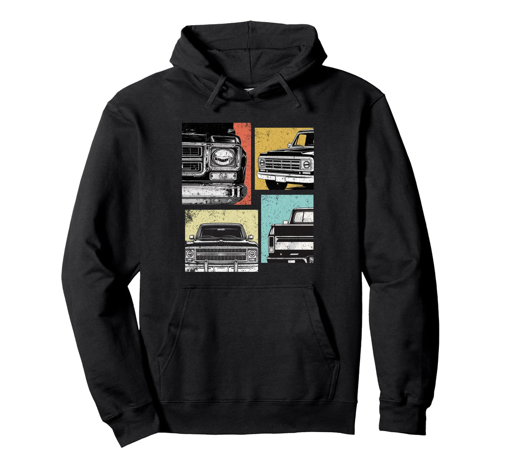 Squarebody Truck Dad American Truck Hoodie - Trendy Graphic for Adults - T-Shirt, Sweatshirt, Hoodie