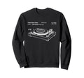 Vinyl Record Player Patent Blueprint Sweatshirt - Graphic Print for Adults - T-Shirt, Sweatshirt, Hoodie