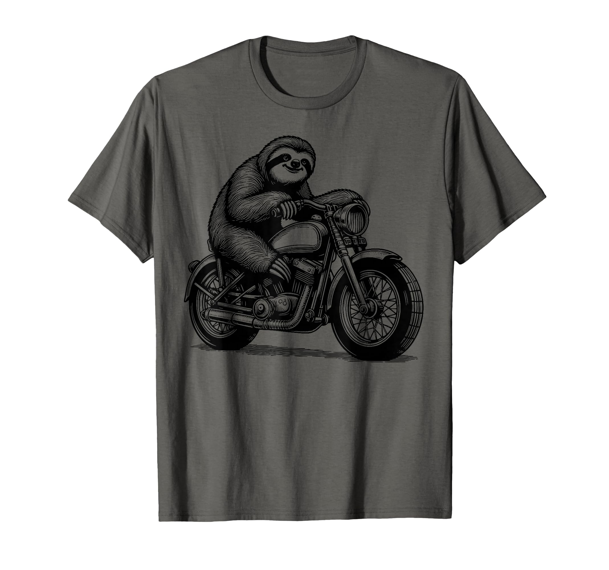 Sloth Riding Motorcycle T-Shirt - Minimalist Print Unisex - T-Shirt, Sweatshirt, Hoodie