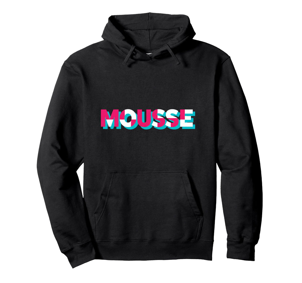 Mousse Color Block Text 80S Pop Hoodie - Custom Art Print for Adults - T-Shirt, Sweatshirt, Hoodie