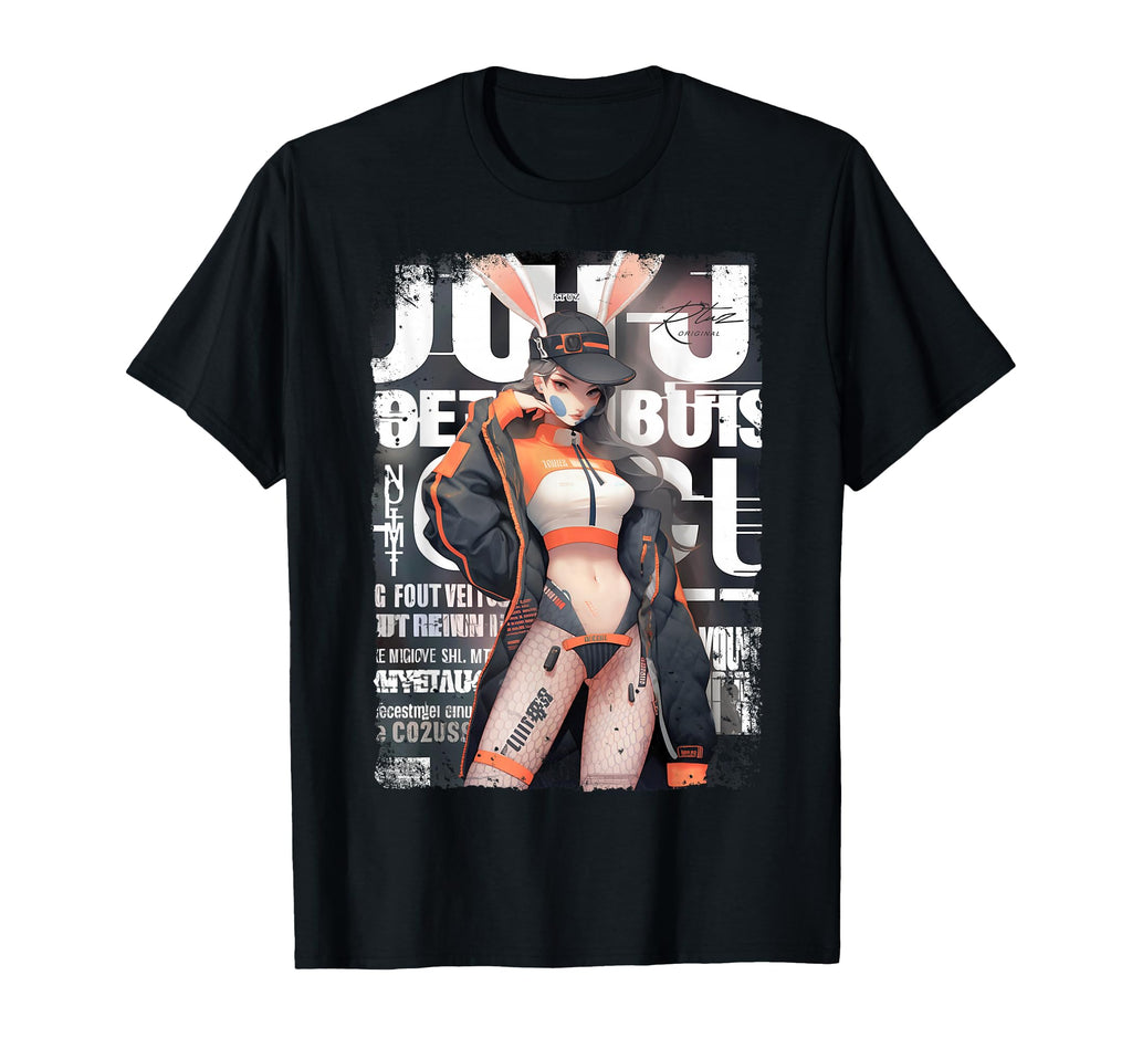 Magazine Cover Bunny Collage Sexy Model T-Shirt - Custom Art Print Unisex - T-Shirt, Sweatshirt, Hoodie
