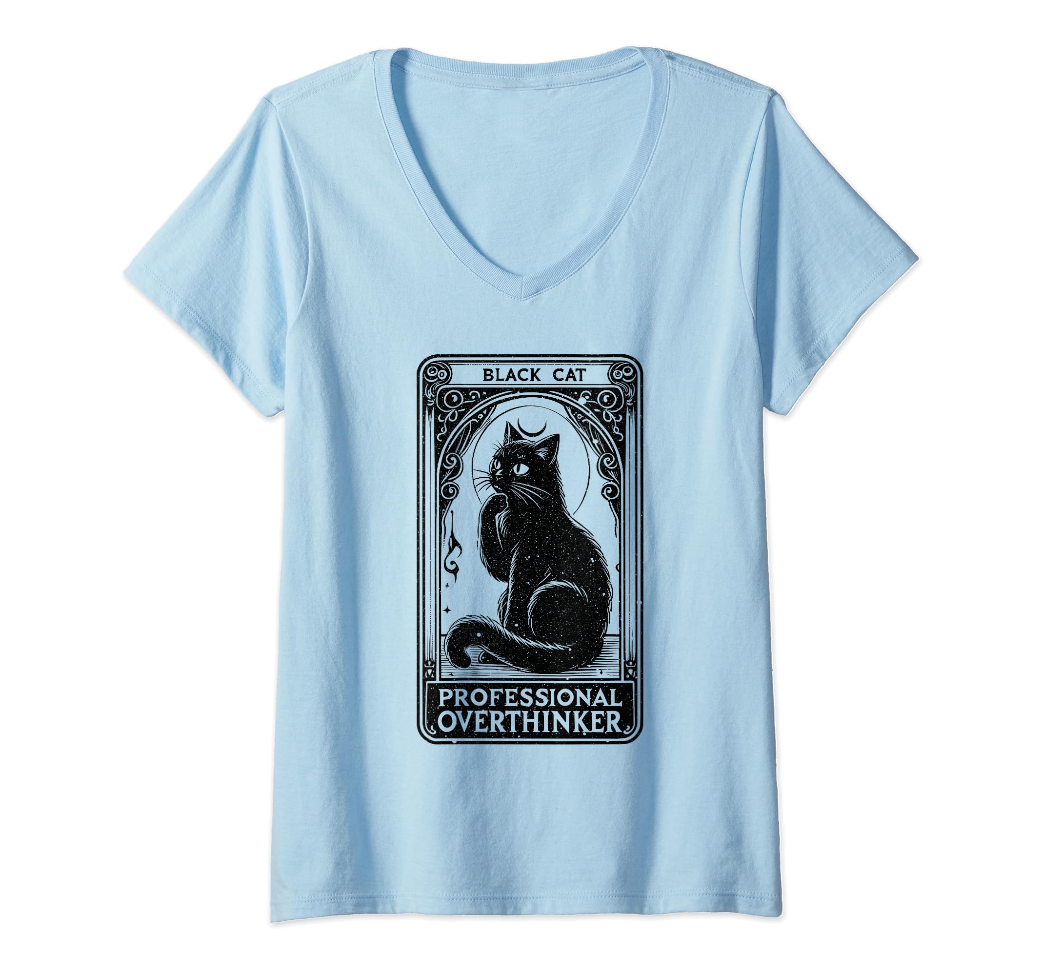 Womens Professional Overthinker Cat T-Shirt - Unique Graphic Men Women - T-Shirt, Sweatshirt, Hoodie