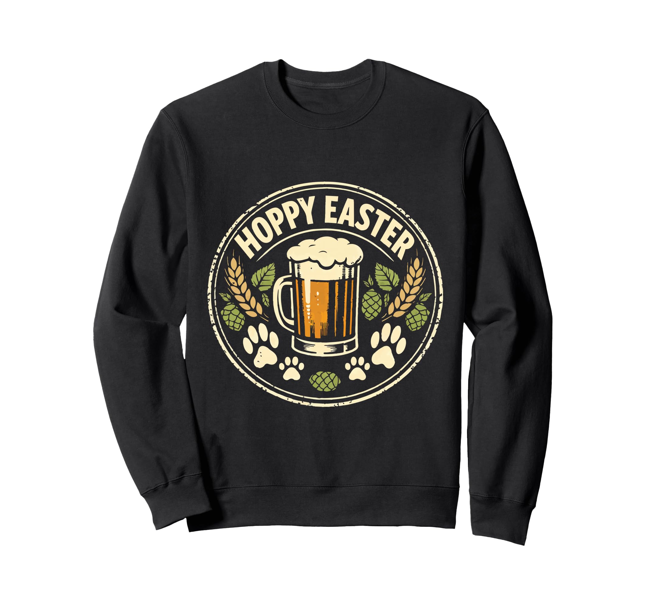 Hoppy Easter Funny Beer Pun Brewery Sweatshirt - Trendy Graphic Men Women - T-Shirt, Sweatshirt, Hoodie