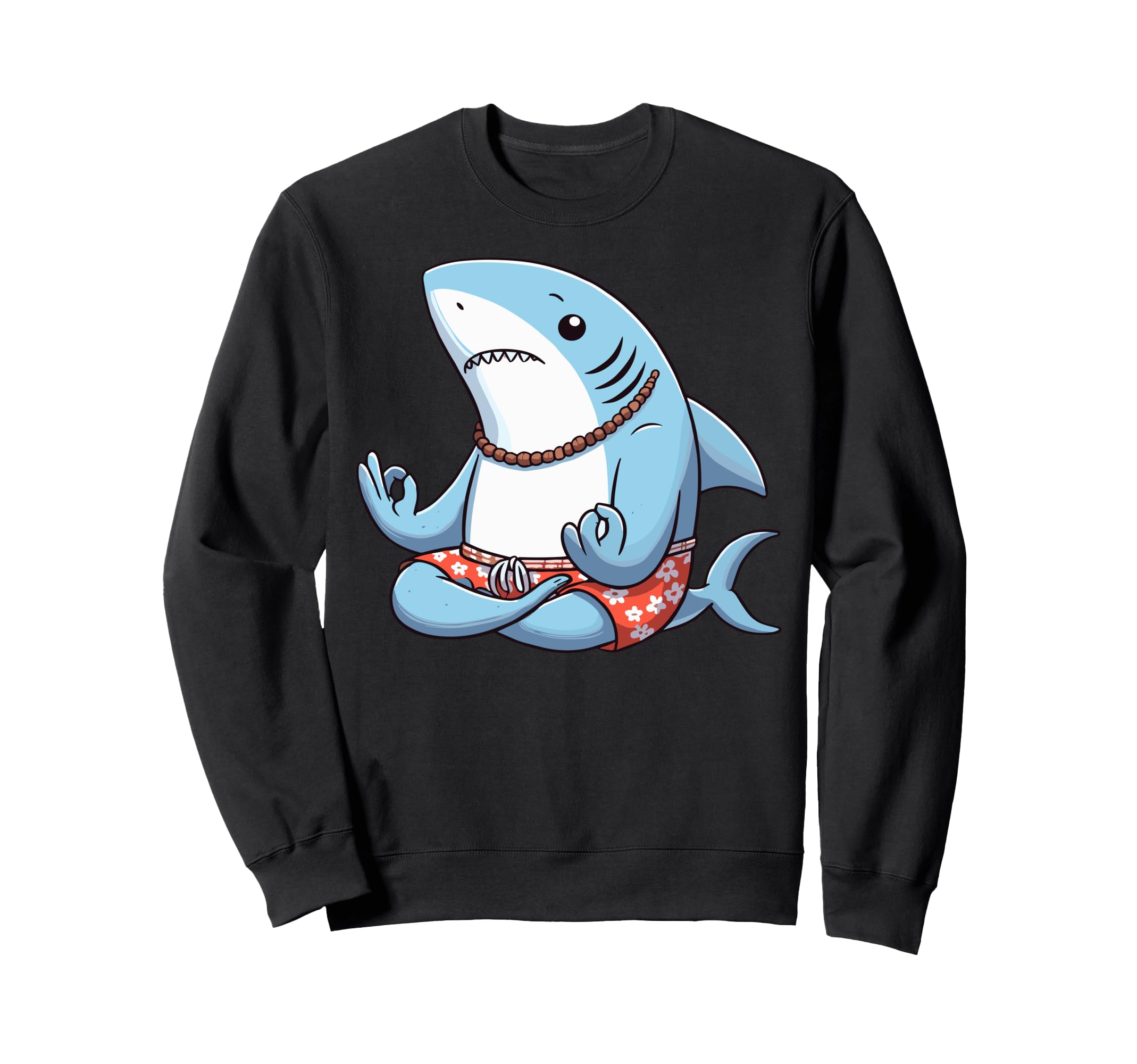 Meditation Shark Yoga Pose Sweatshirt - Streetwear Style for Adults - T-Shirt, Sweatshirt, Hoodie