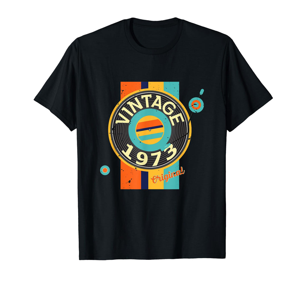 Record Vinyl 1973 Birthday Gift Record T-Shirt - Trendy Graphic Men Women - T-Shirt, Sweatshirt, Hoodie