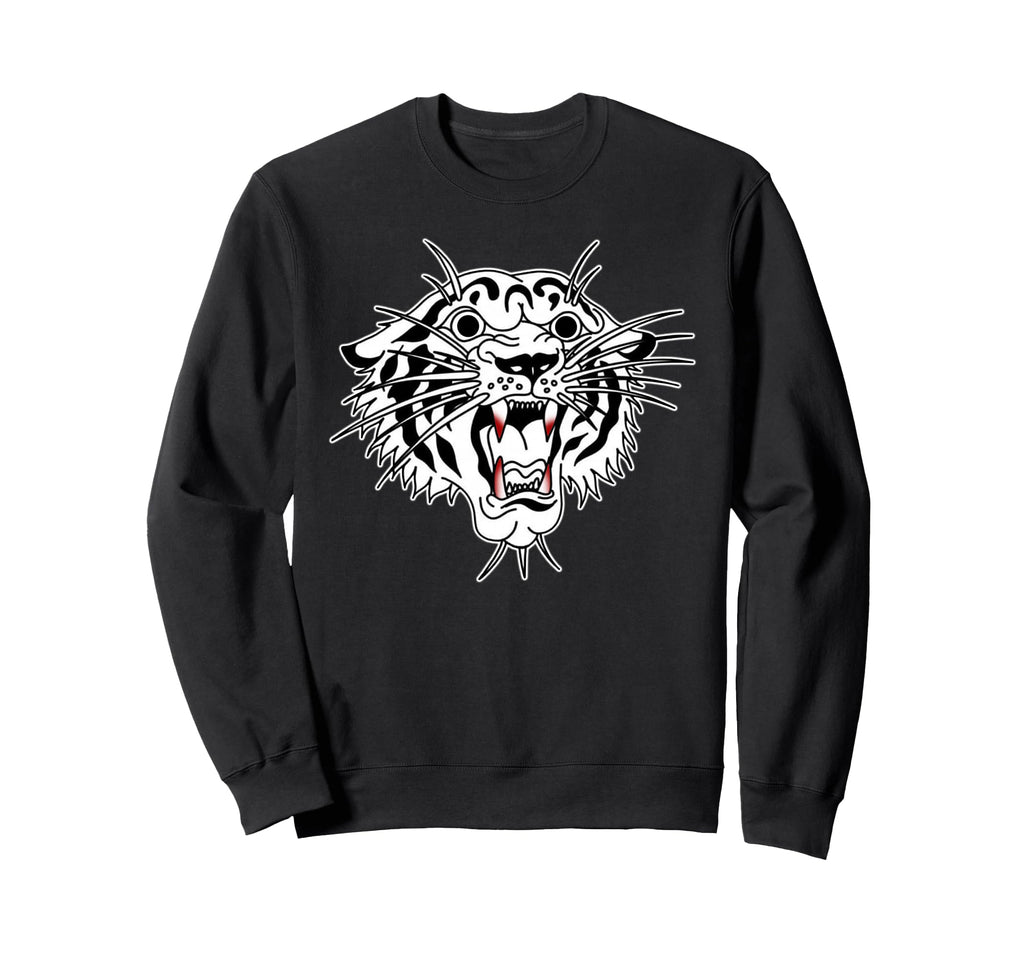 Roaring Tiger Bengal Blackwork Sweatshirt - Streetwear Style Men Women - T-Shirt, Sweatshirt, Hoodie
