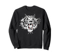 Roaring Tiger Bengal Blackwork Sweatshirt - Streetwear Style Men Women - T-Shirt, Sweatshirt, Hoodie