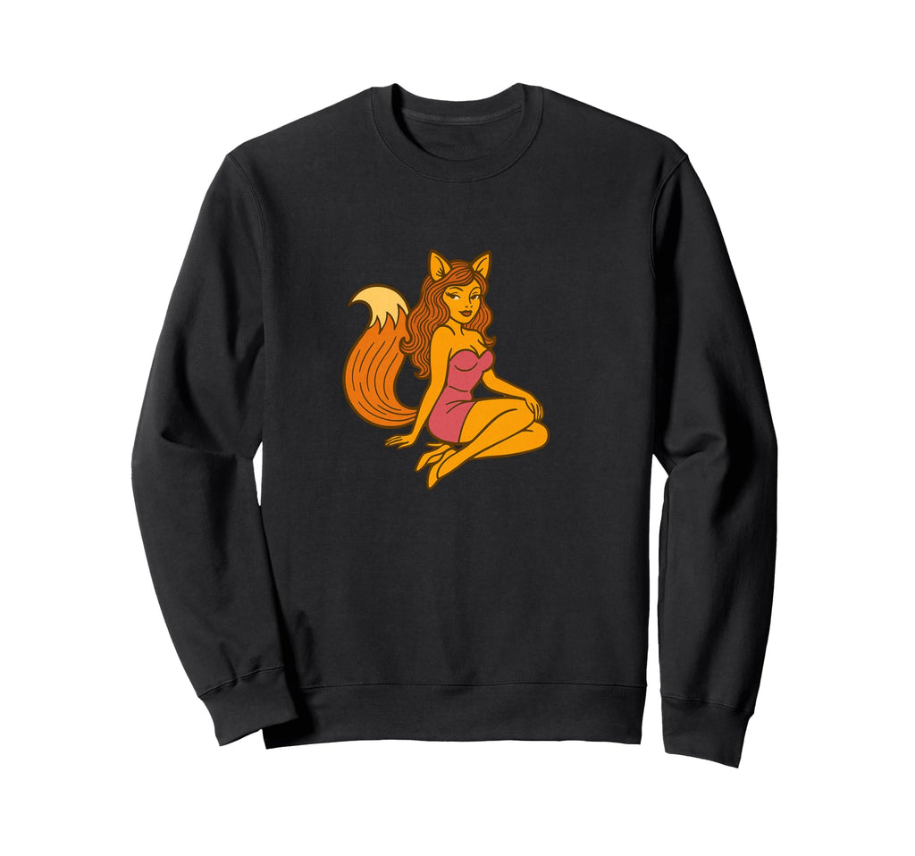 Fox Pinup Halloween Cosplay Anime Sweatshirt - Graphic Print Men Women - T-Shirt, Sweatshirt, Hoodie