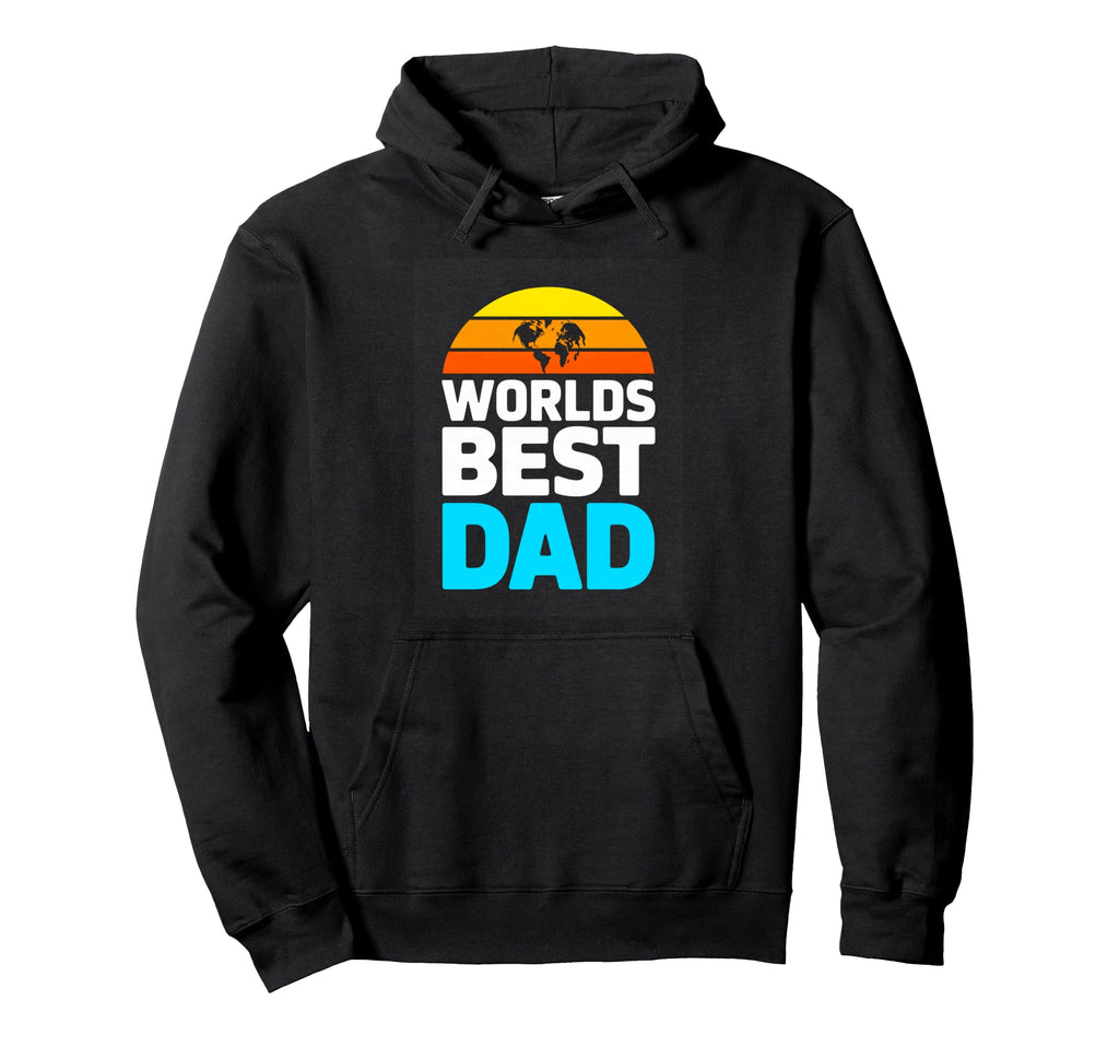Fathers Day Worlds Best Dad Sunset Hoodie - Aesthetic Graphic Unisex - T-Shirt, Sweatshirt, Hoodie
