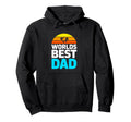 Fathers Day Worlds Best Dad Sunset Hoodie - Aesthetic Graphic Unisex - T-Shirt, Sweatshirt, Hoodie