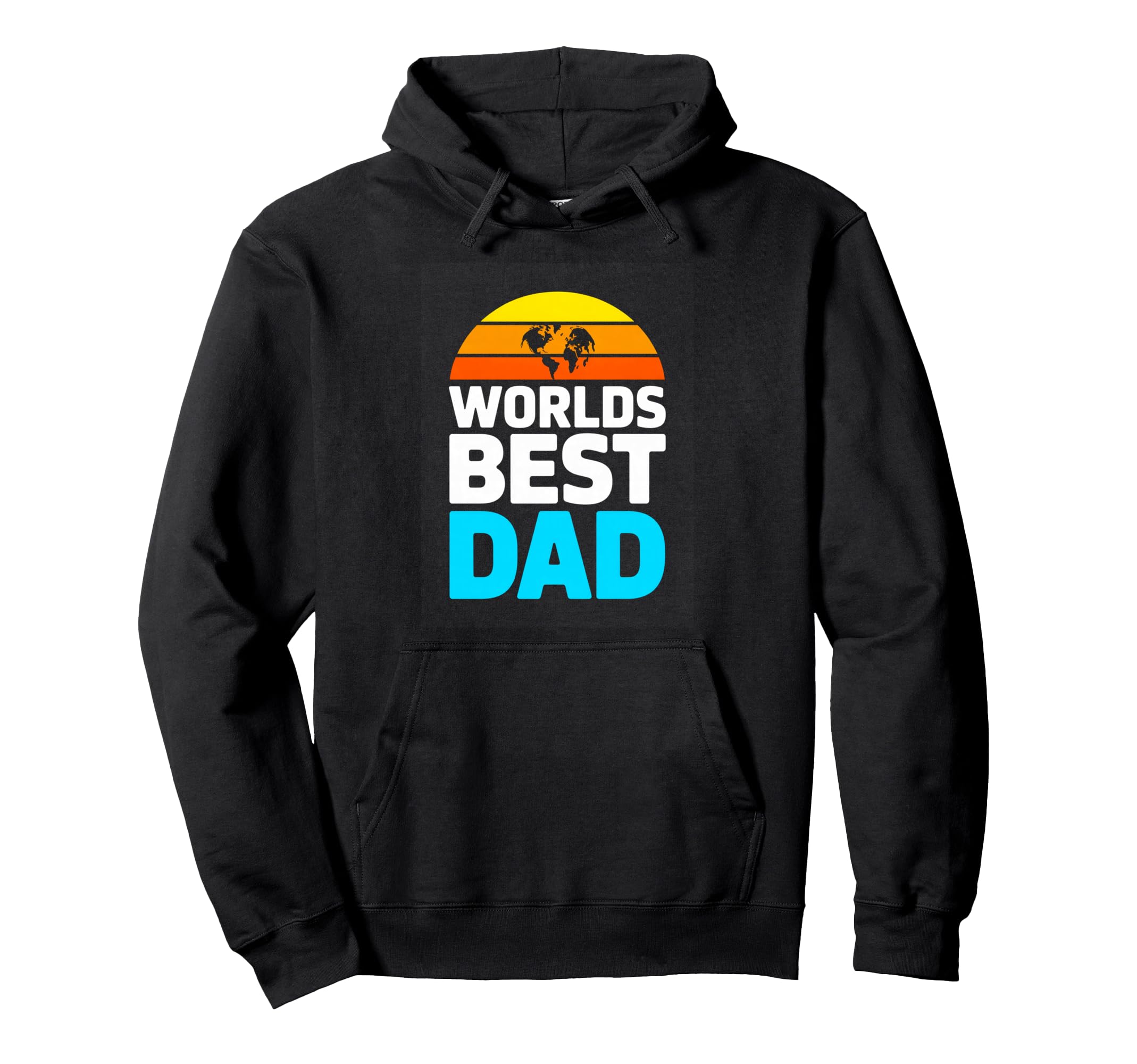 Fathers Day Worlds Best Dad Sunset Hoodie - Aesthetic Graphic Unisex - T-Shirt, Sweatshirt, Hoodie