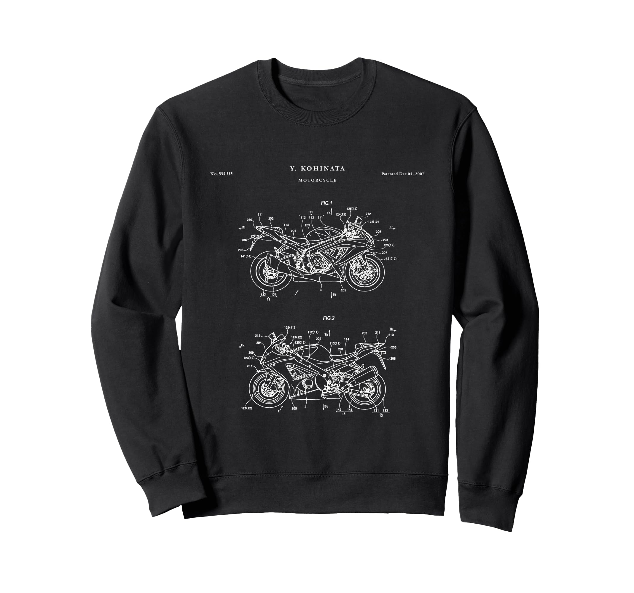Shuzuki Hayabusa Patent Bike Sweatshirt - Novelty Apparel Men Women - T-Shirt, Sweatshirt, Hoodie