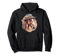 Bohemian Horse Western Hat Animal Hoodie - Casual Everyday Wear Unisex - T-Shirt, Sweatshirt, Hoodie