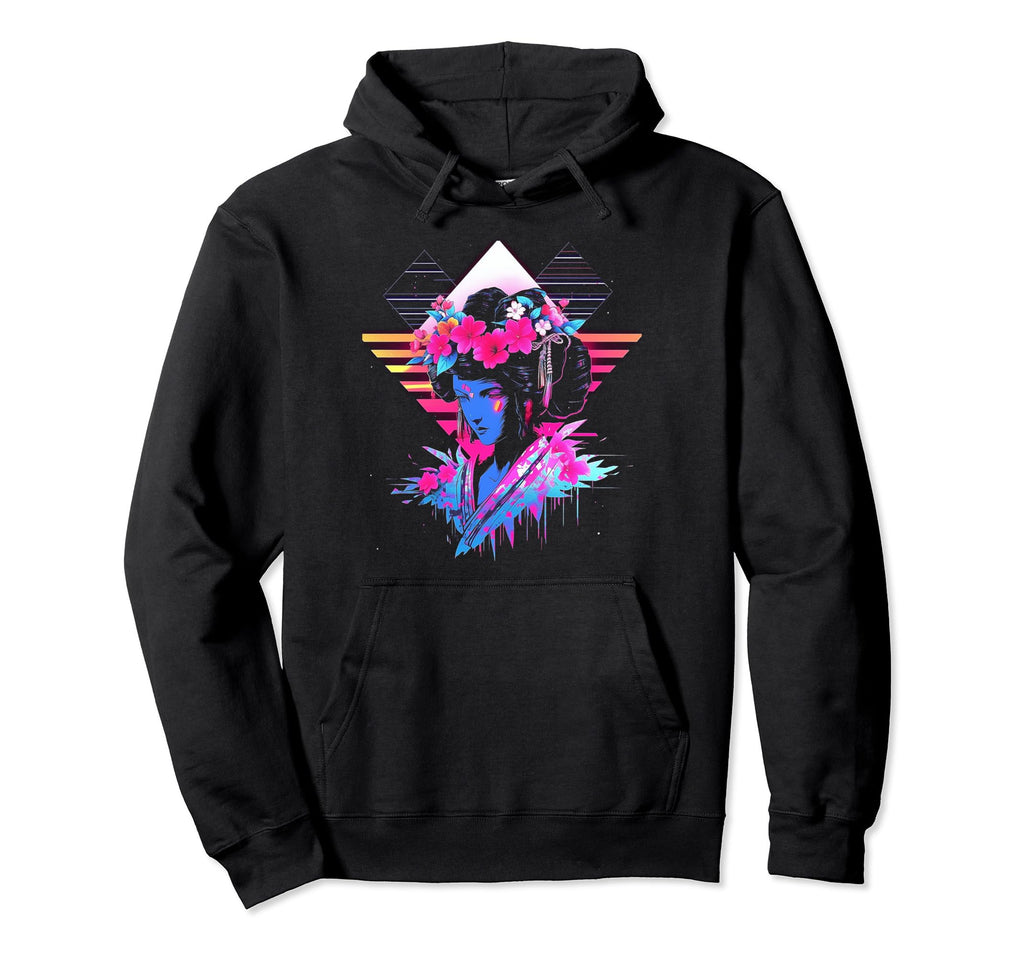 Vaporwave Geisha 80S Synthwave 14 Hoodie - Minimalist Print Unisex - T-Shirt, Sweatshirt, Hoodie