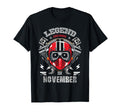 Biker Born November Motorcycle T-Shirt - Casual Everyday Wear for Adults - T-Shirt, Sweatshirt, Hoodie