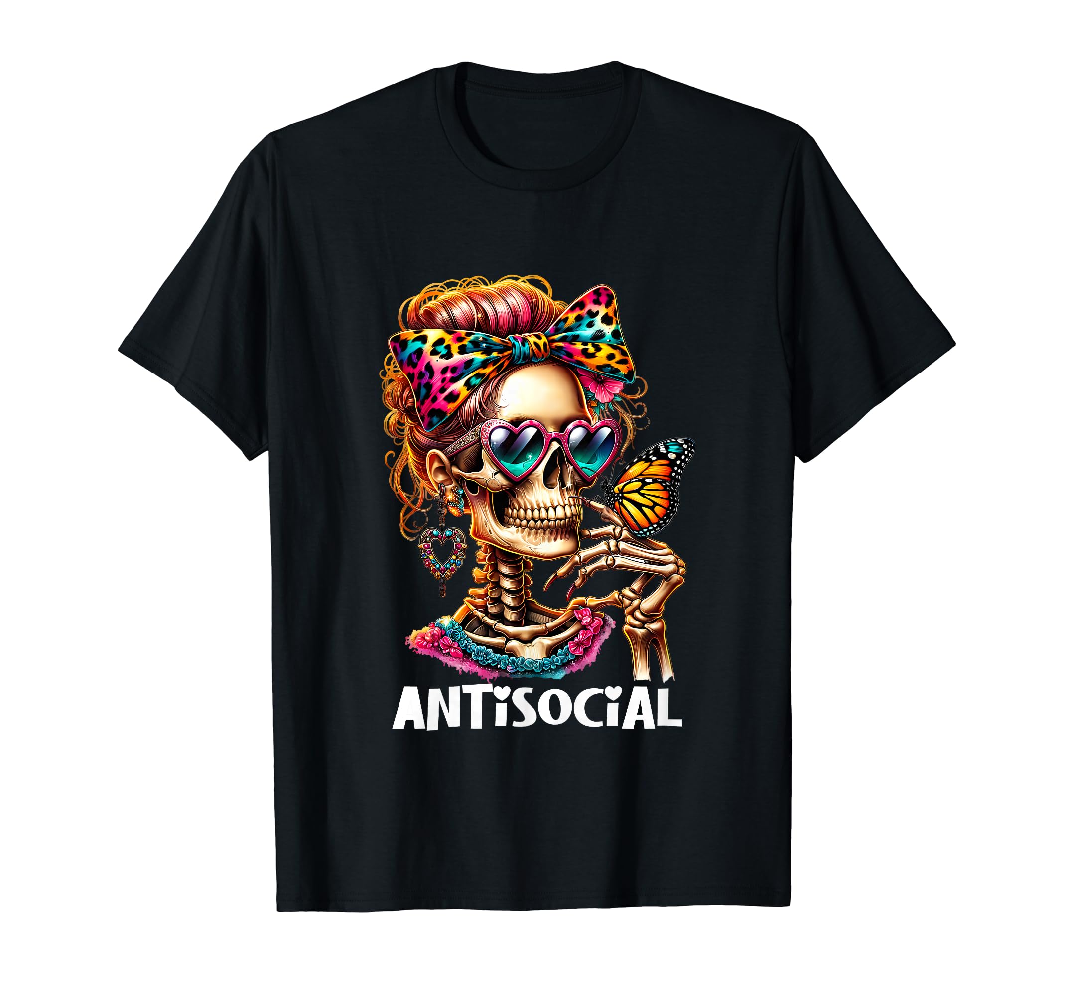 Antisocial Butterfly T-Shirt - Casual Everyday Wear Men Women - T-Shirt, Sweatshirt, Hoodie