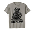 Bigfoot Sasquatch Funny Cowboy T-Shirt - Minimalist Print Men Women - T-Shirt, Sweatshirt, Hoodie