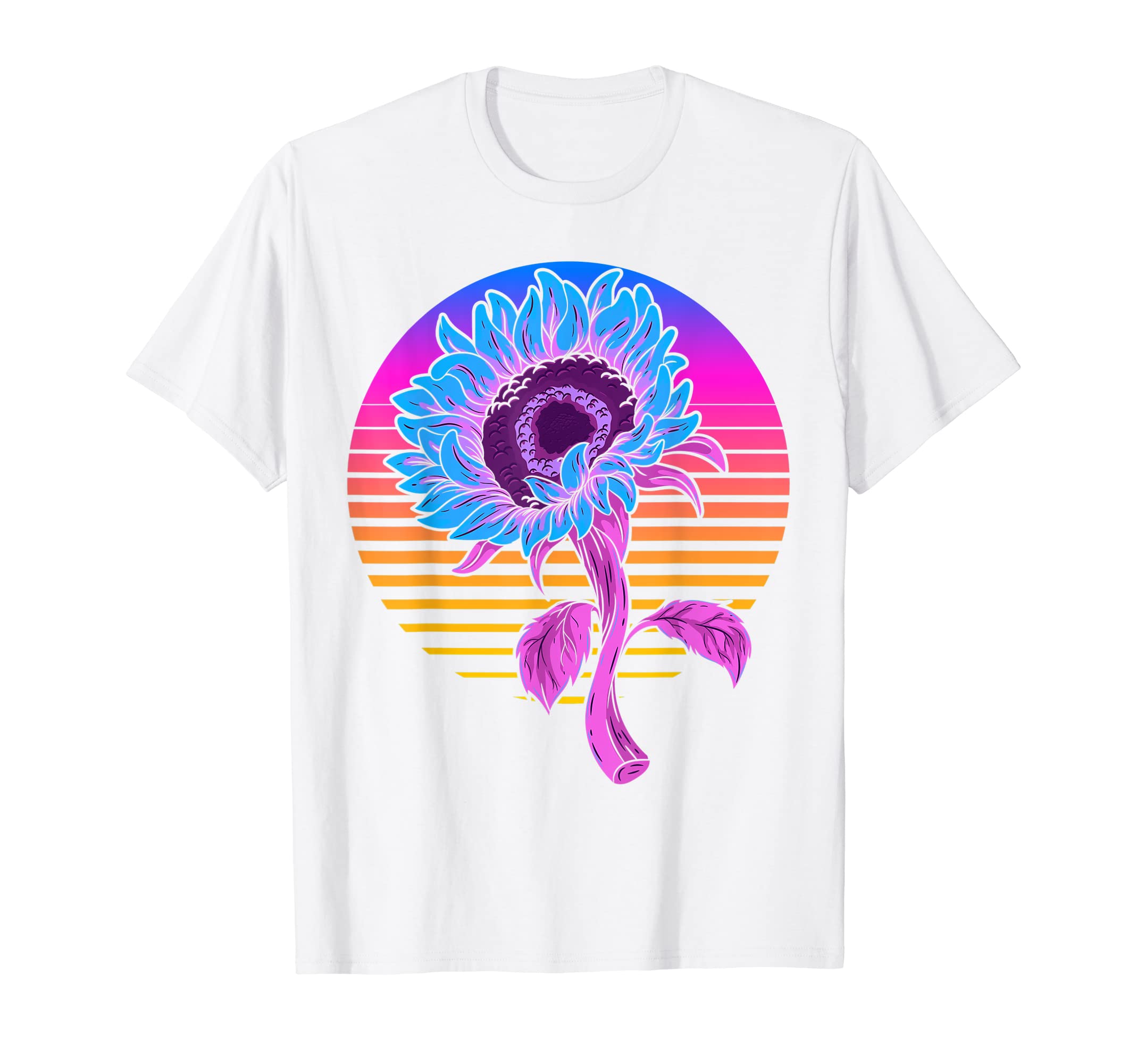 Hippie Flower Blossom Synthwave T-Shirt - Streetwear Style Men Women - T-Shirt, Sweatshirt, Hoodie