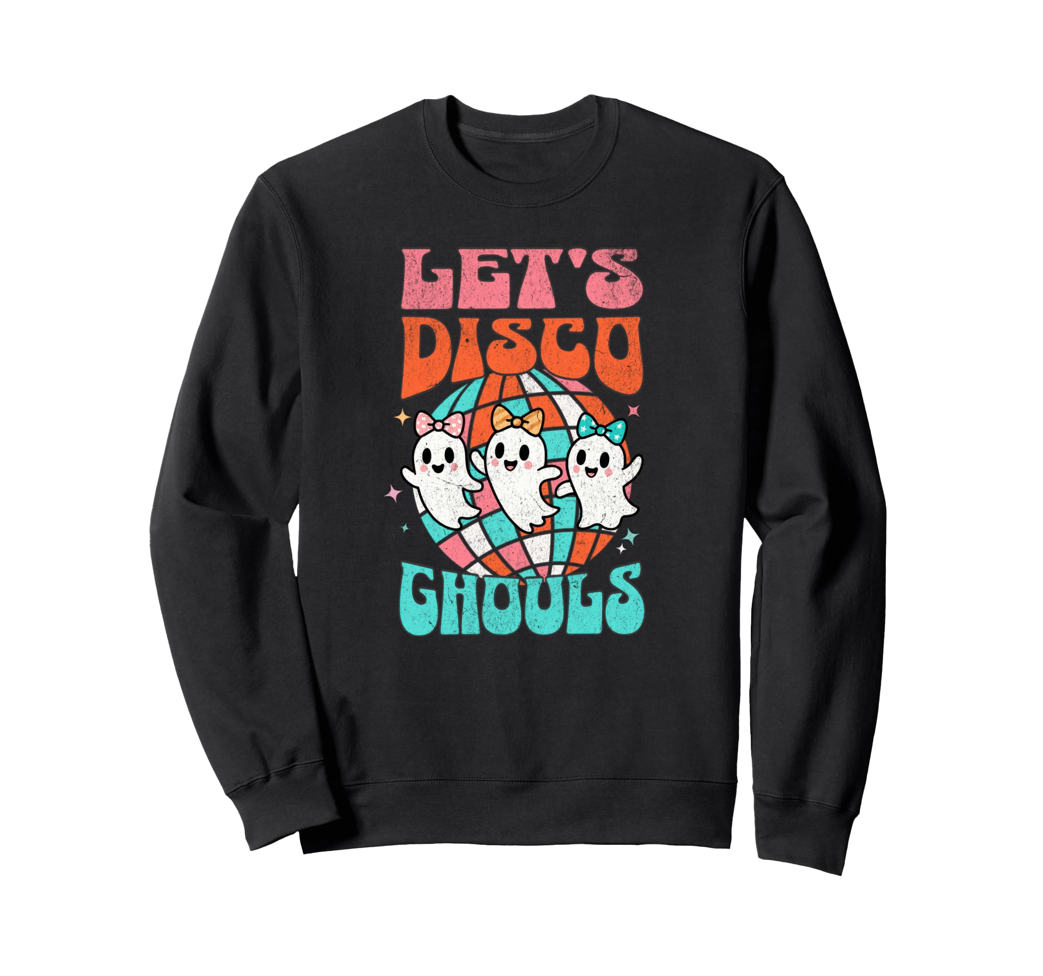 Lets Disco Ghouls Coquette Ghosts Sweatshirt - Custom Art Print Men Women - T-Shirt, Sweatshirt, Hoodie