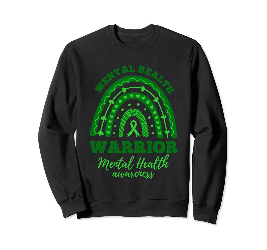 Warrior Mental Health Awareness Sweatshirt - Aesthetic Graphic Men Women - T-Shirt, Sweatshirt, Hoodie