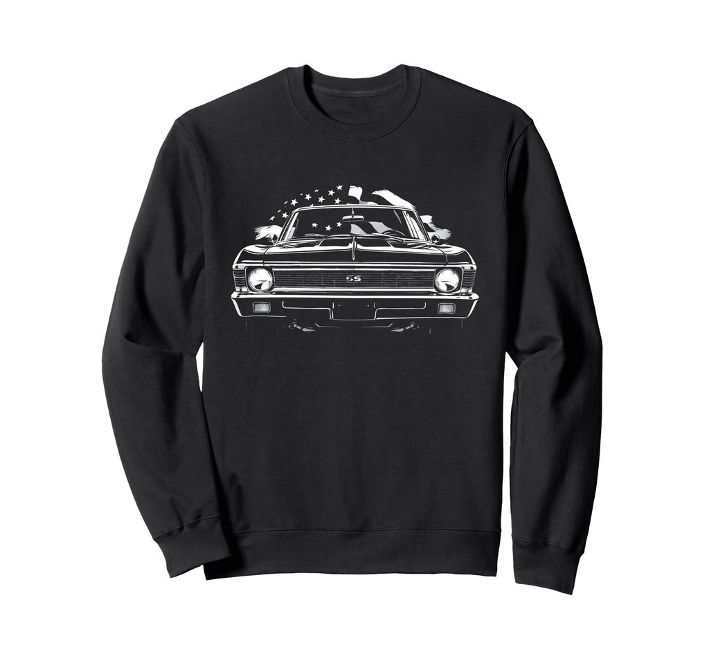 1968 68 Nova Ss Muscle Car Usa Sweatshirt - Fun Novelty Design for Adults - T-Shirt, Sweatshirt, Hoodie