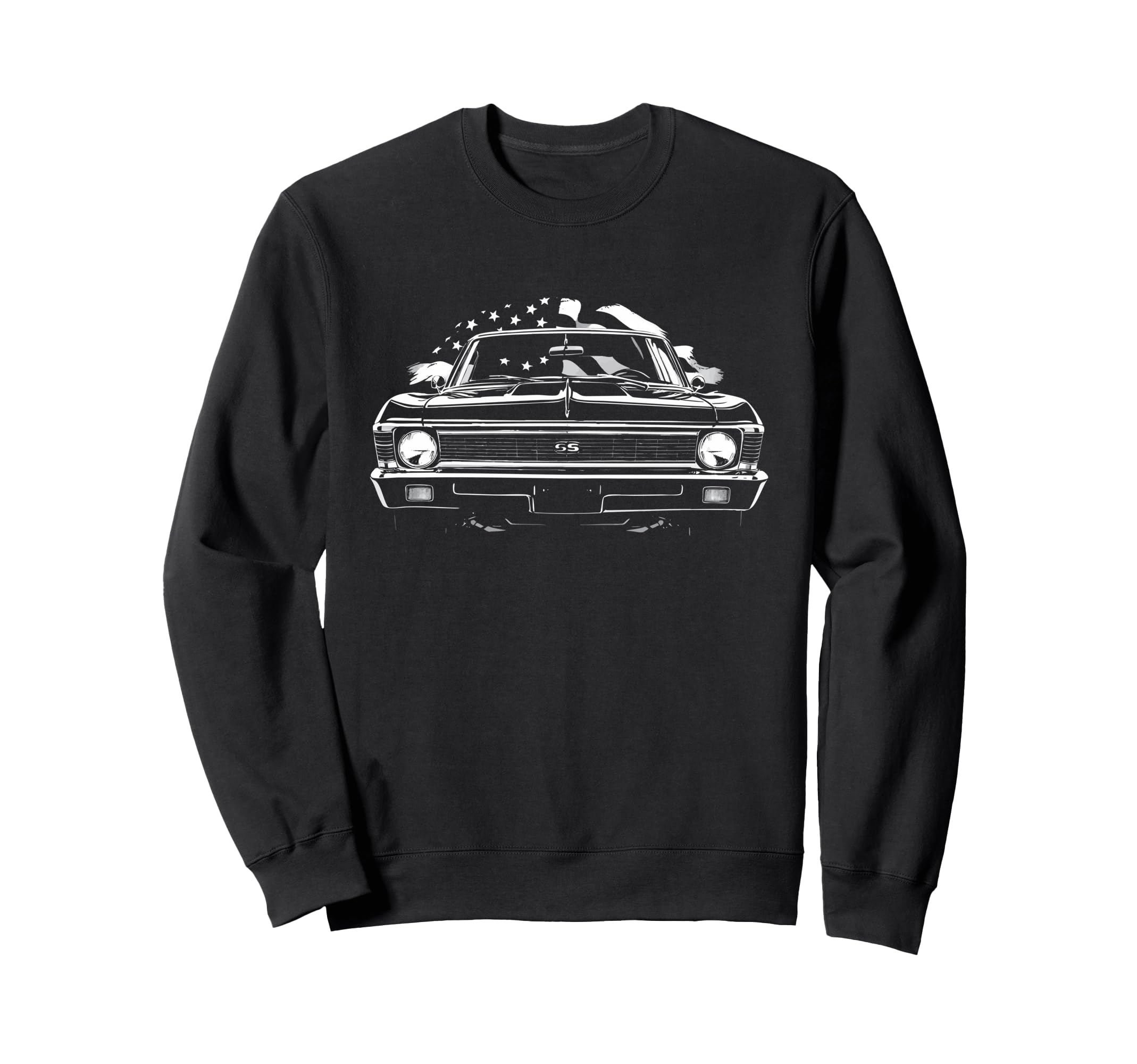 1968 68 Nova Ss Muscle Car Usa Sweatshirt - Fun Novelty Design for Adults - T-Shirt, Sweatshirt, Hoodie