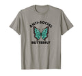 Introvert Anti Social Butterfly Funny T-Shirt - Graphic Print Men Women - T-Shirt, Sweatshirt, Hoodie