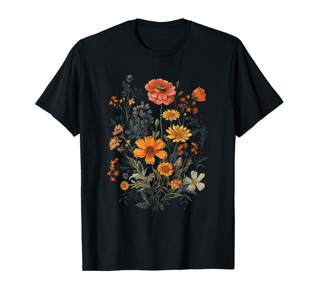 Flowers Floral Pressed Flower T-Shirt - Streetwear Style for Adults - T-Shirt, Sweatshirt, Hoodie