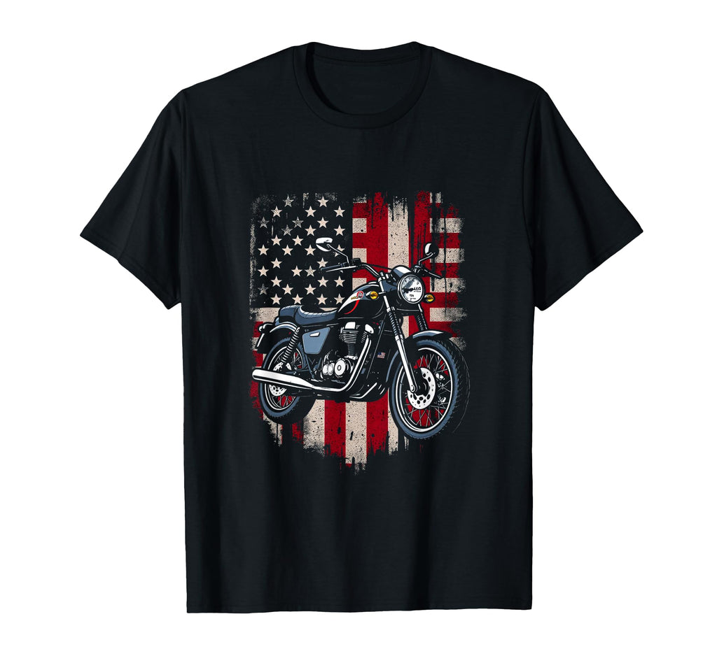 Motorcycle Patriotic Gift Hoodie - Fun Novelty Design for Adults - T-Shirt, Sweatshirt, Hoodie