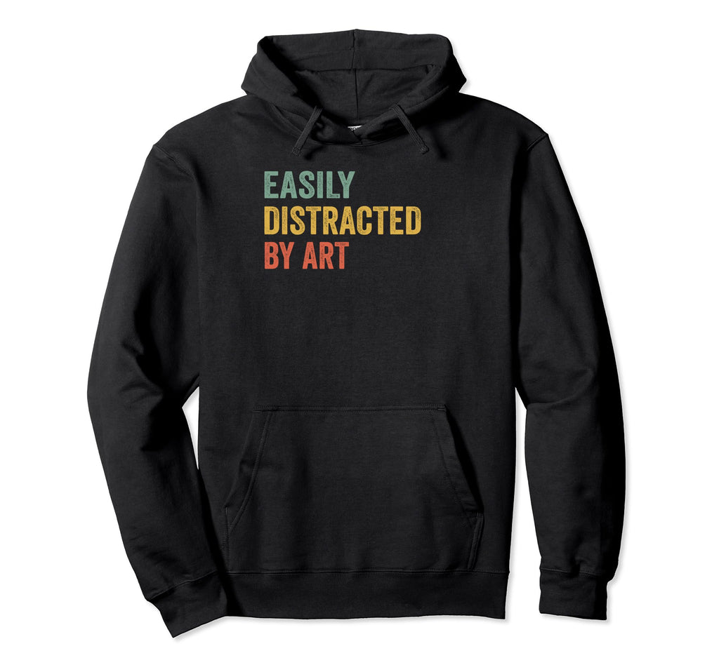 Easily Distracted Art Pilot Hoodie - Fun Novelty Design for Adults - T-Shirt, Sweatshirt, Hoodie