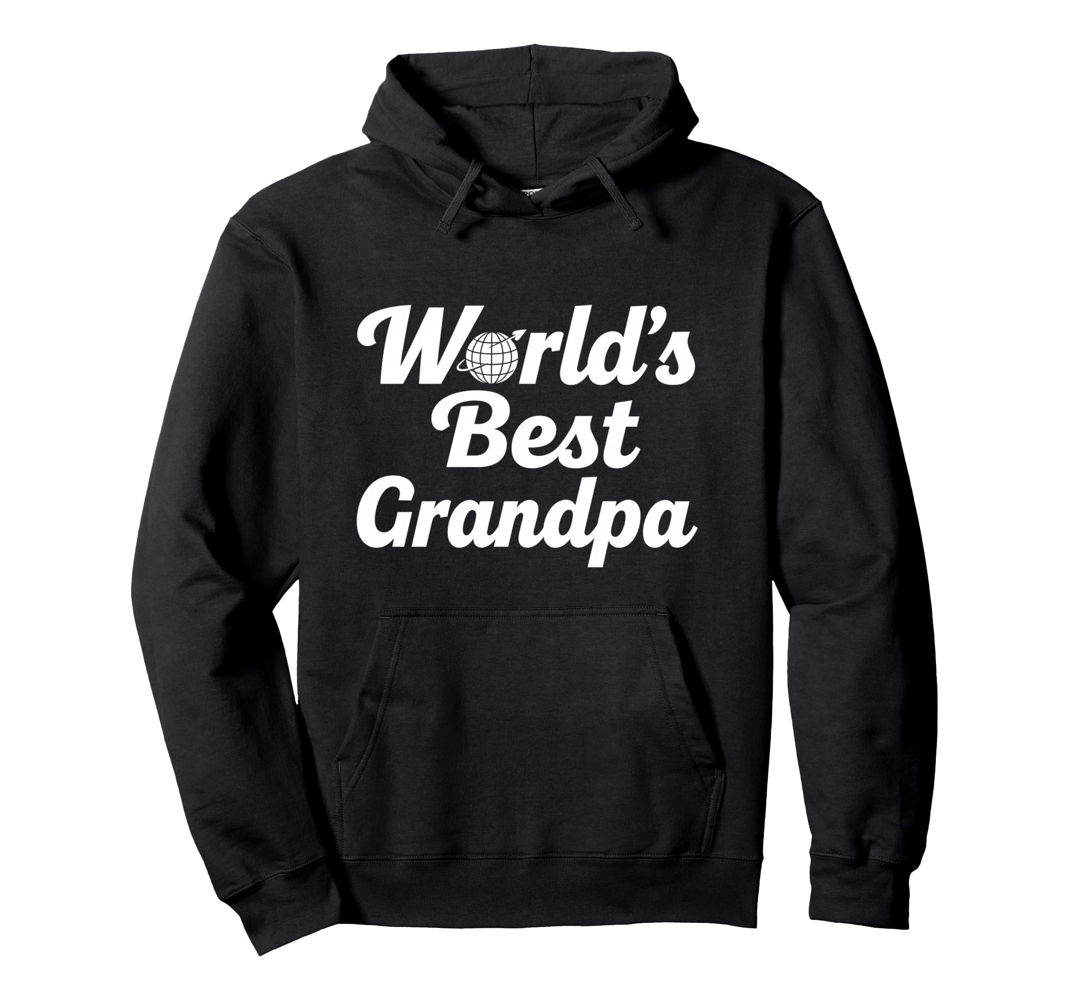 Grandpa Legend Script Globe Typography Hoodie - Graphic Print for Adults - T-Shirt, Sweatshirt, Hoodie