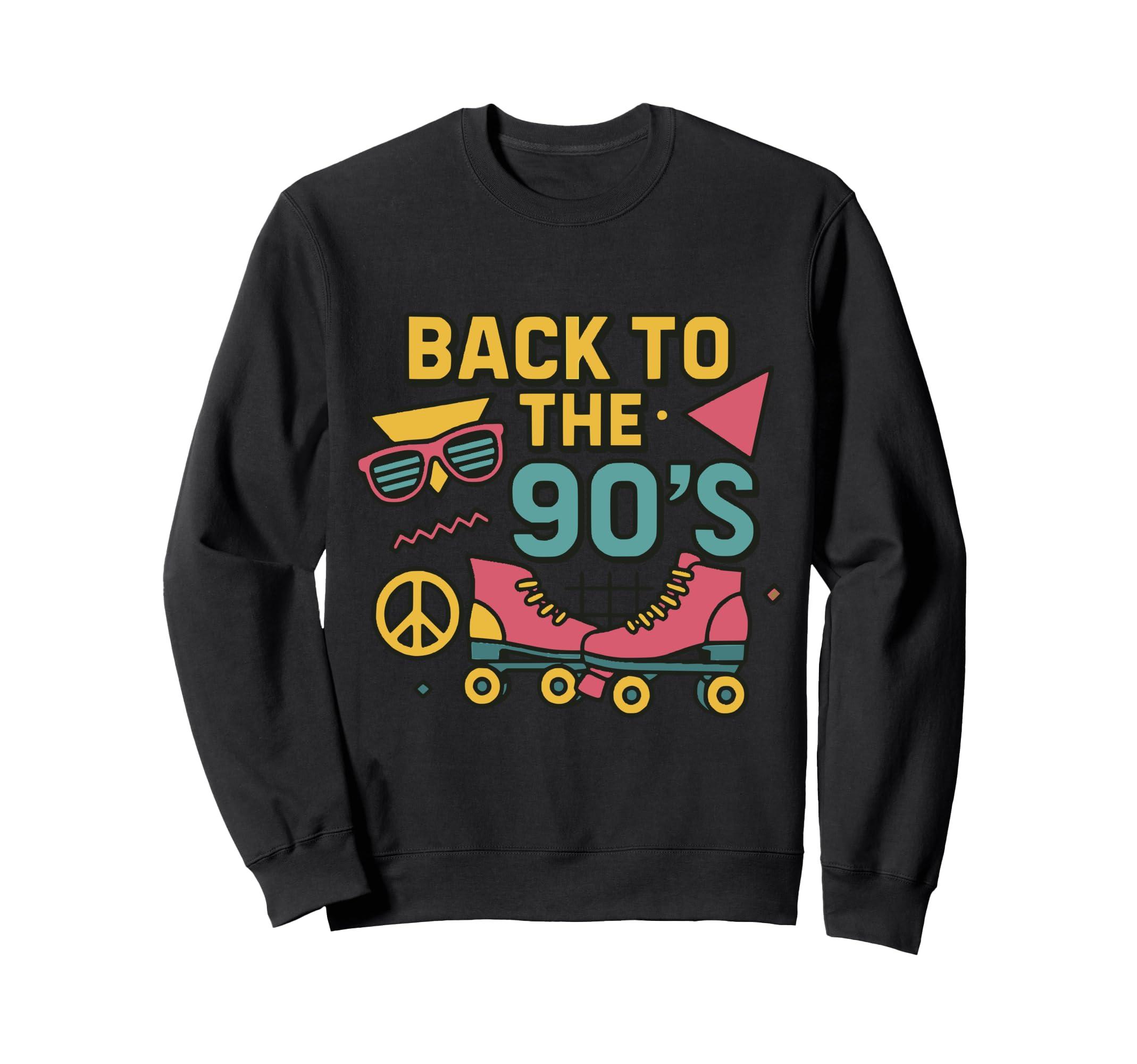 Back To 90S Roller Skates Vibes Sweatshirt - Custom Art Print Unisex - T-Shirt, Sweatshirt, Hoodie