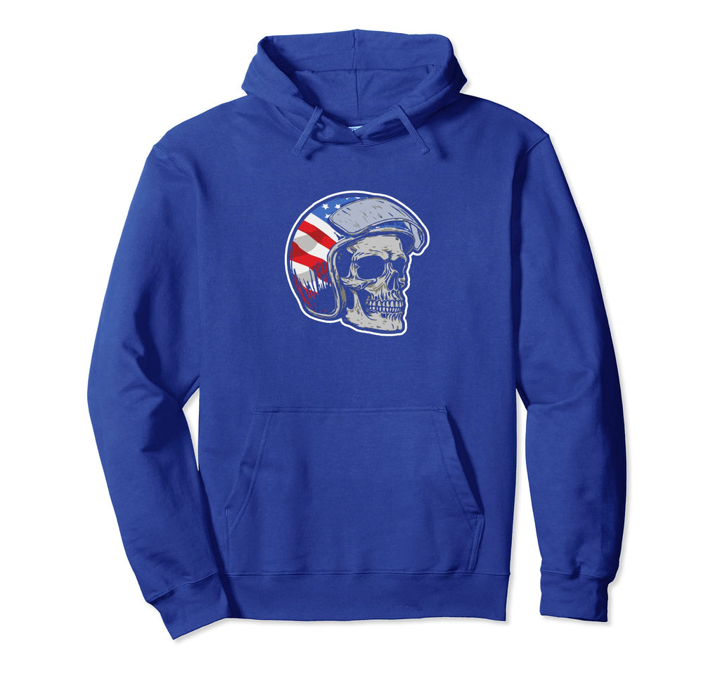 Skull Motorcycle Helmet Biker Hoodie - Unique Graphic for Adults - T-Shirt, Sweatshirt, Hoodie