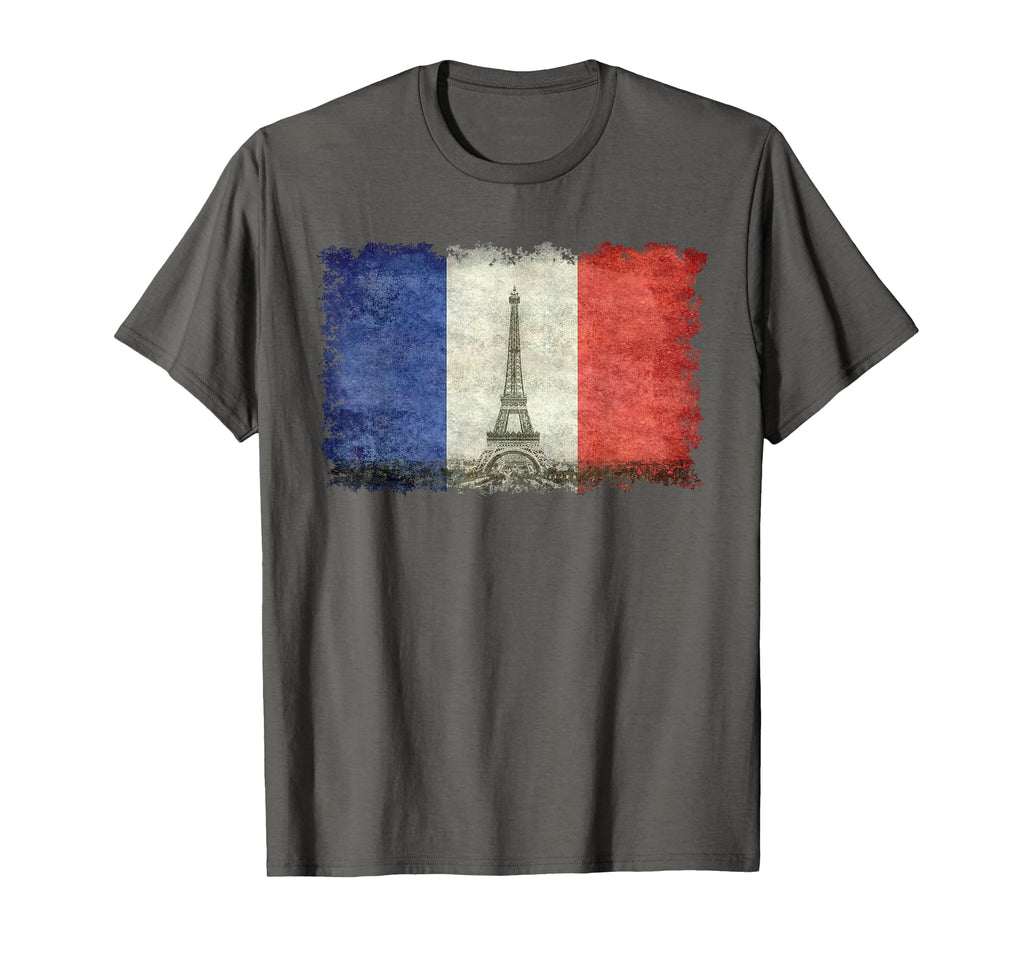 French Flag Postcard Eiffel Tower T-Shirt - Aesthetic Graphic Men Women - T-Shirt, Sweatshirt, Hoodie