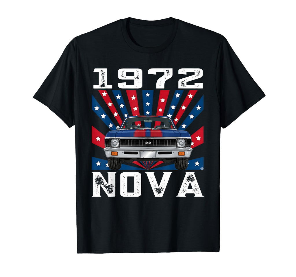 1972 72 Nova Silhouette Muscle Car T-Shirt - Custom Art Print for Adults - T-Shirt, Sweatshirt, Hoodie