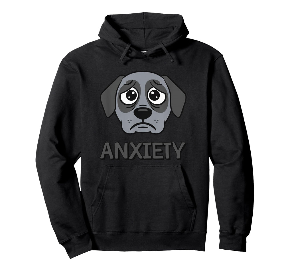 Anxiety Dog Emotional Overthinking Hoodie - Fun Novelty Design Unisex - T-Shirt, Sweatshirt, Hoodie