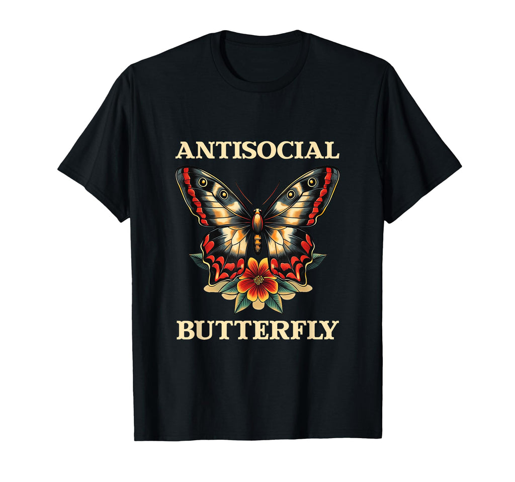 Antisocial Butterfly Gift Sweatshirt - Streetwear Style for Adults - T-Shirt, Sweatshirt, Hoodie