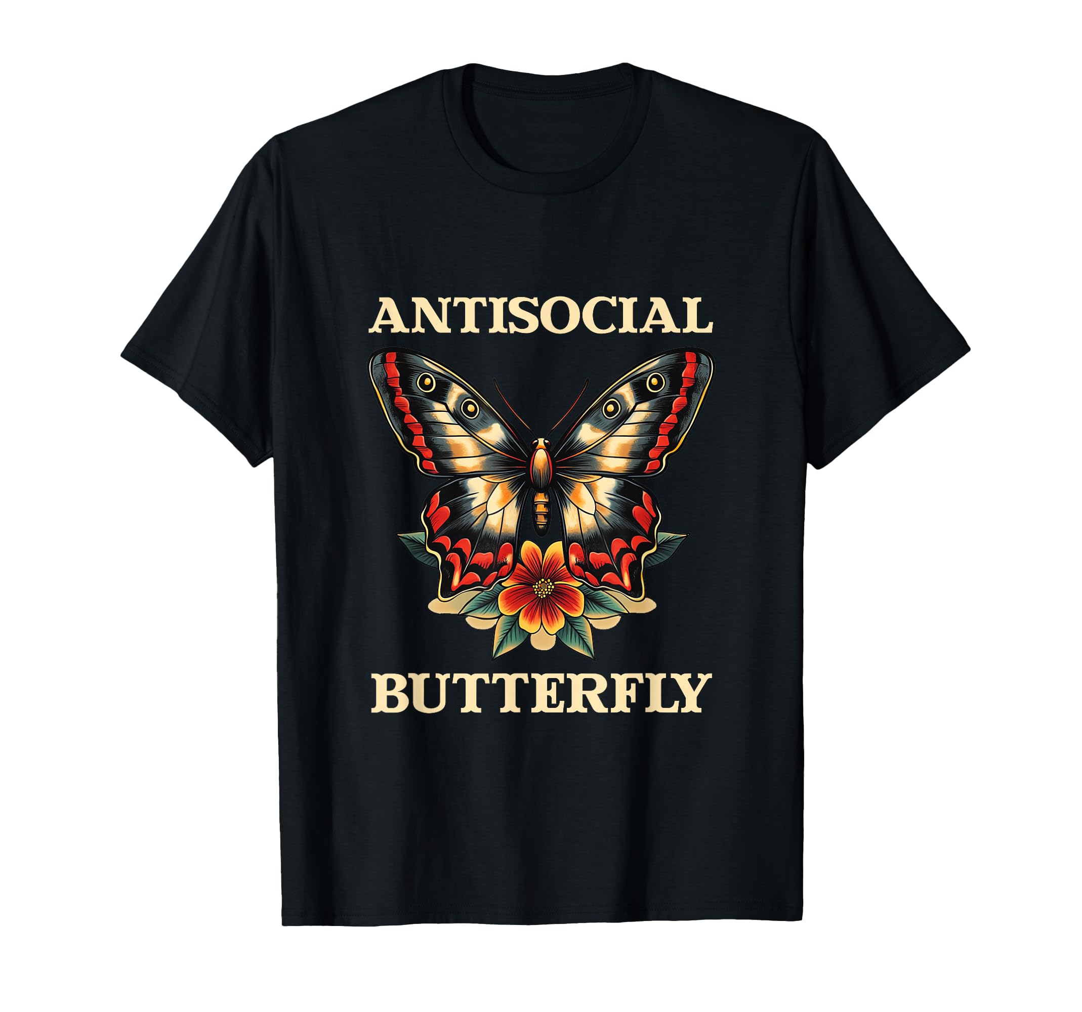 Antisocial Butterfly Gift Sweatshirt - Streetwear Style for Adults - T-Shirt, Sweatshirt, Hoodie