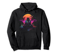 Synthwave Cat Samurai Mediation Hoodie - Custom Art Print Men Women - T-Shirt, Sweatshirt, Hoodie