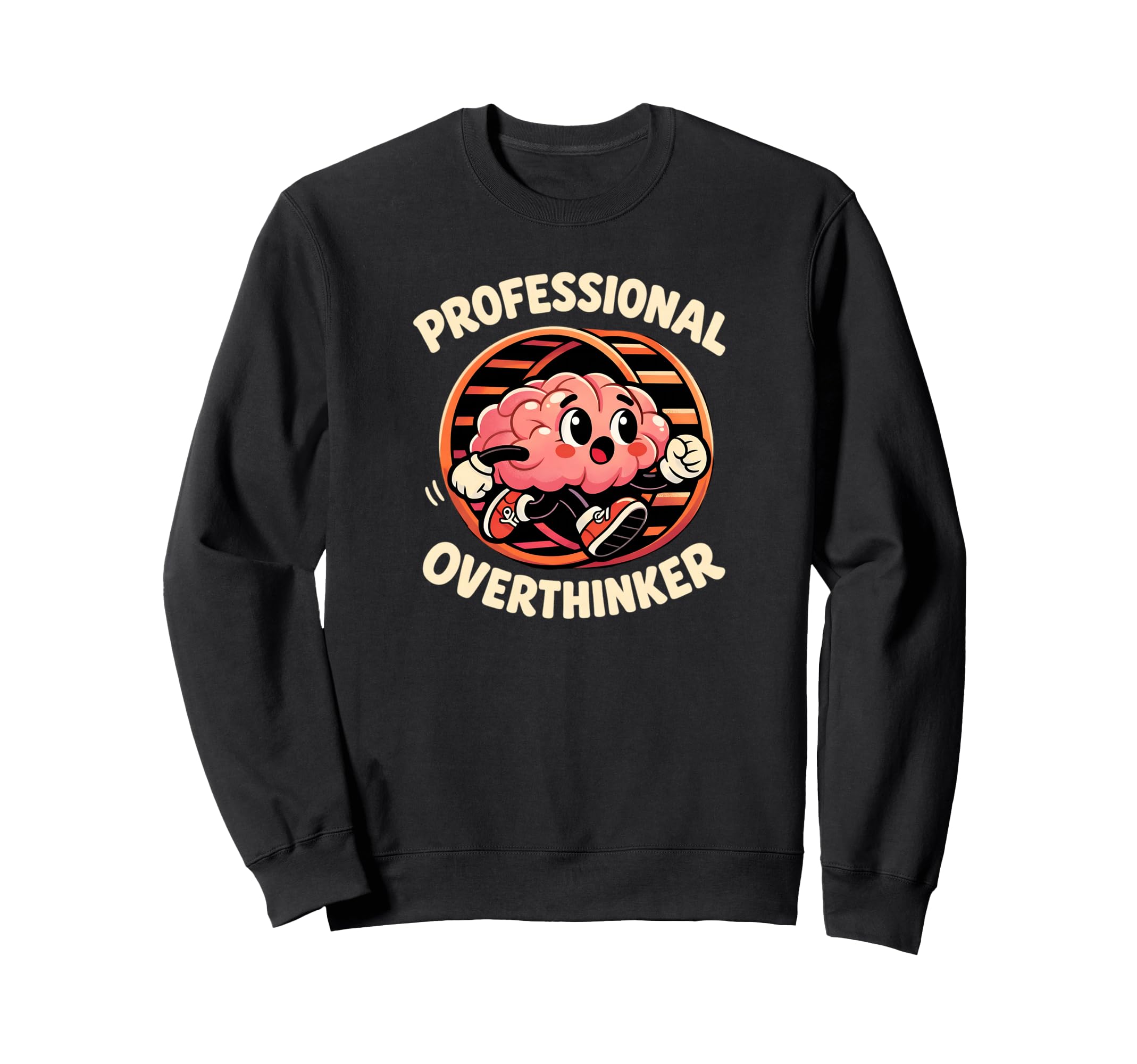 Professional Overthinker Brain Sweatshirt - Custom Art Print for Adults - T-Shirt, Sweatshirt, Hoodie