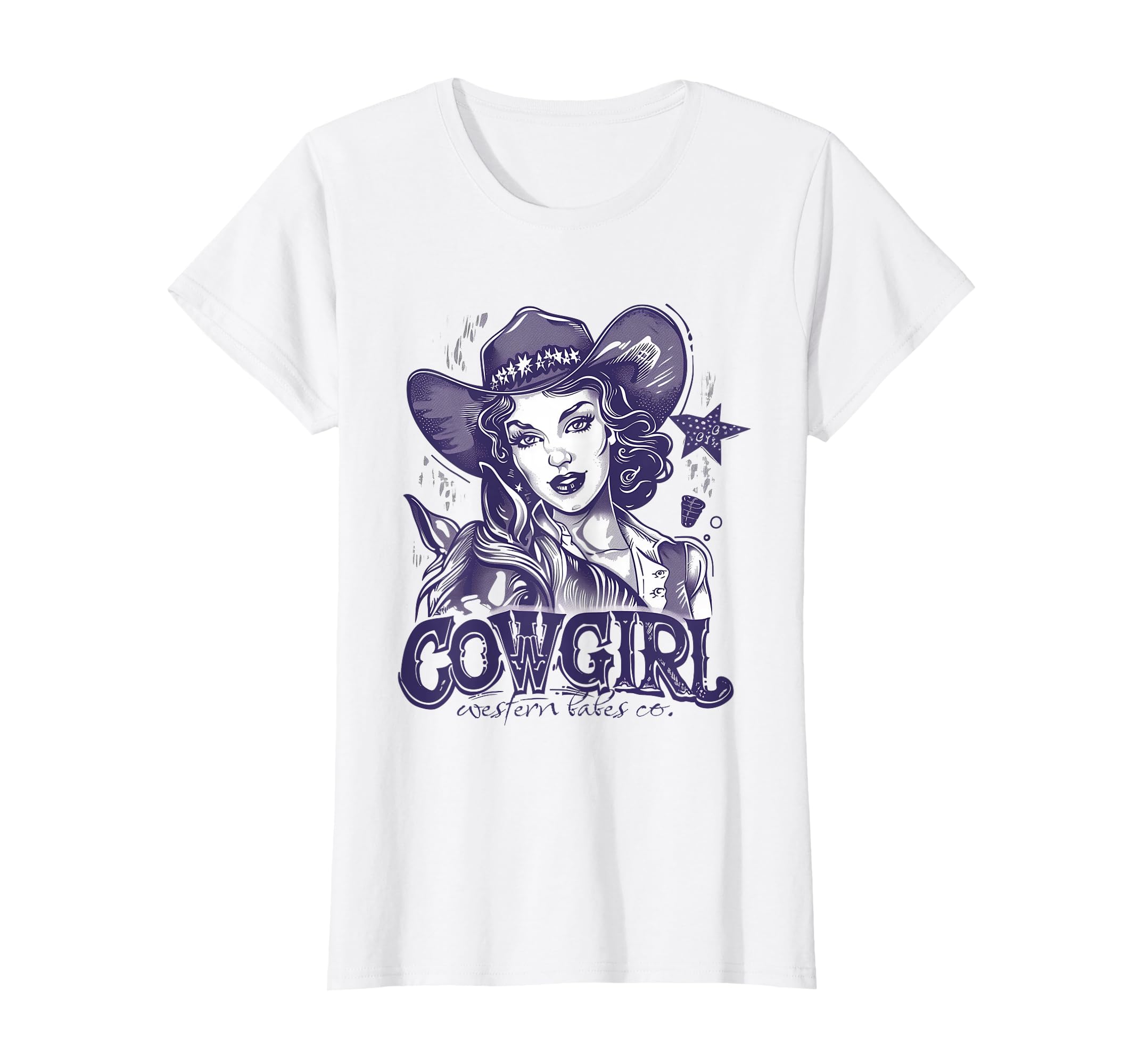 Cowgirl Western Country Rodeo Cow T-Shirt - Trendy Graphic for Adults - T-Shirt, Sweatshirt, Hoodie