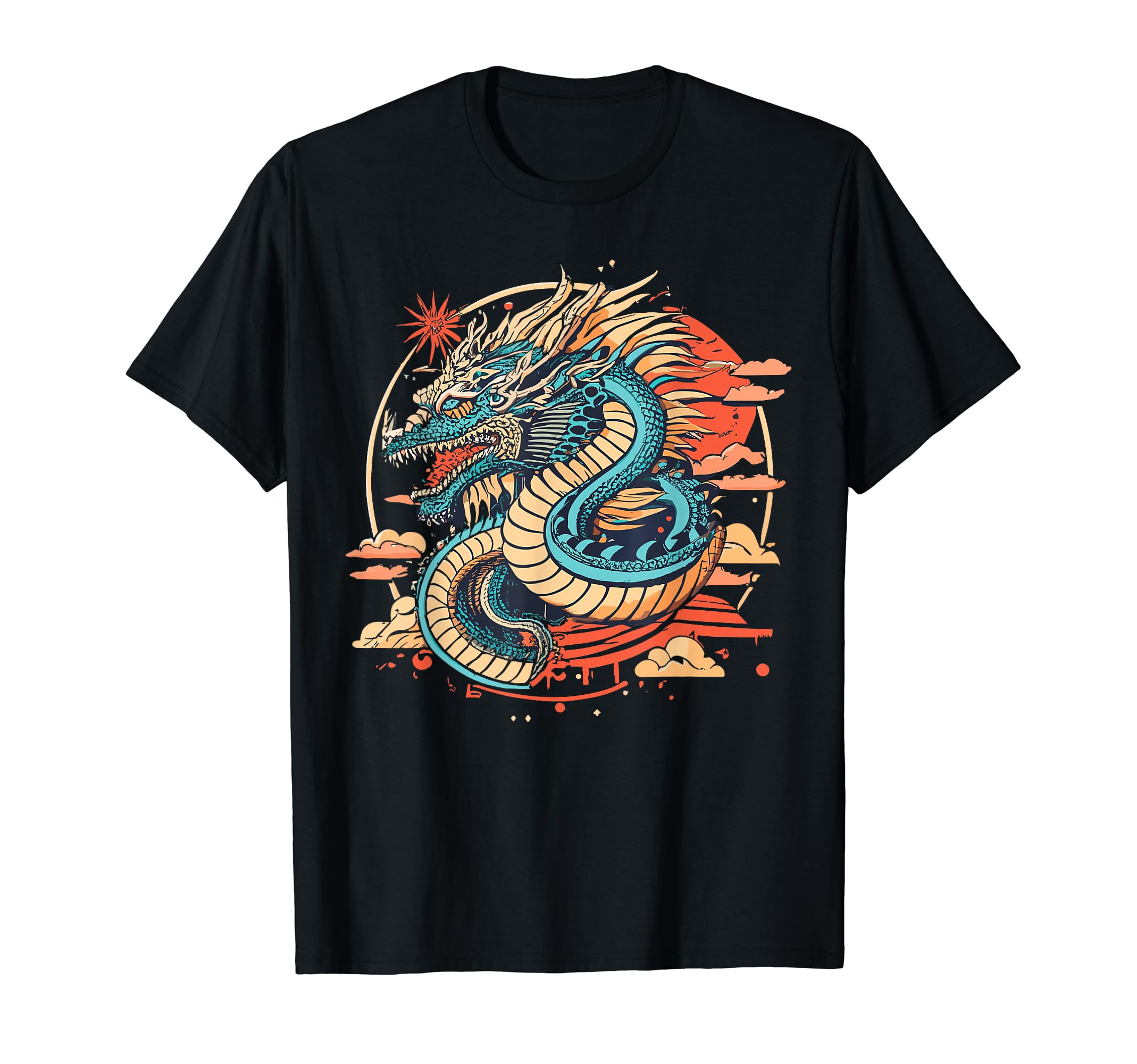 Dragon Techno Vaporwave Anime T-Shirt - Aesthetic Graphic Men Women - T-Shirt, Sweatshirt, Hoodie