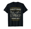 Charlies Garage Motorcycle T-Shirt - Fun Novelty Design Men Women - T-Shirt, Sweatshirt, Hoodie