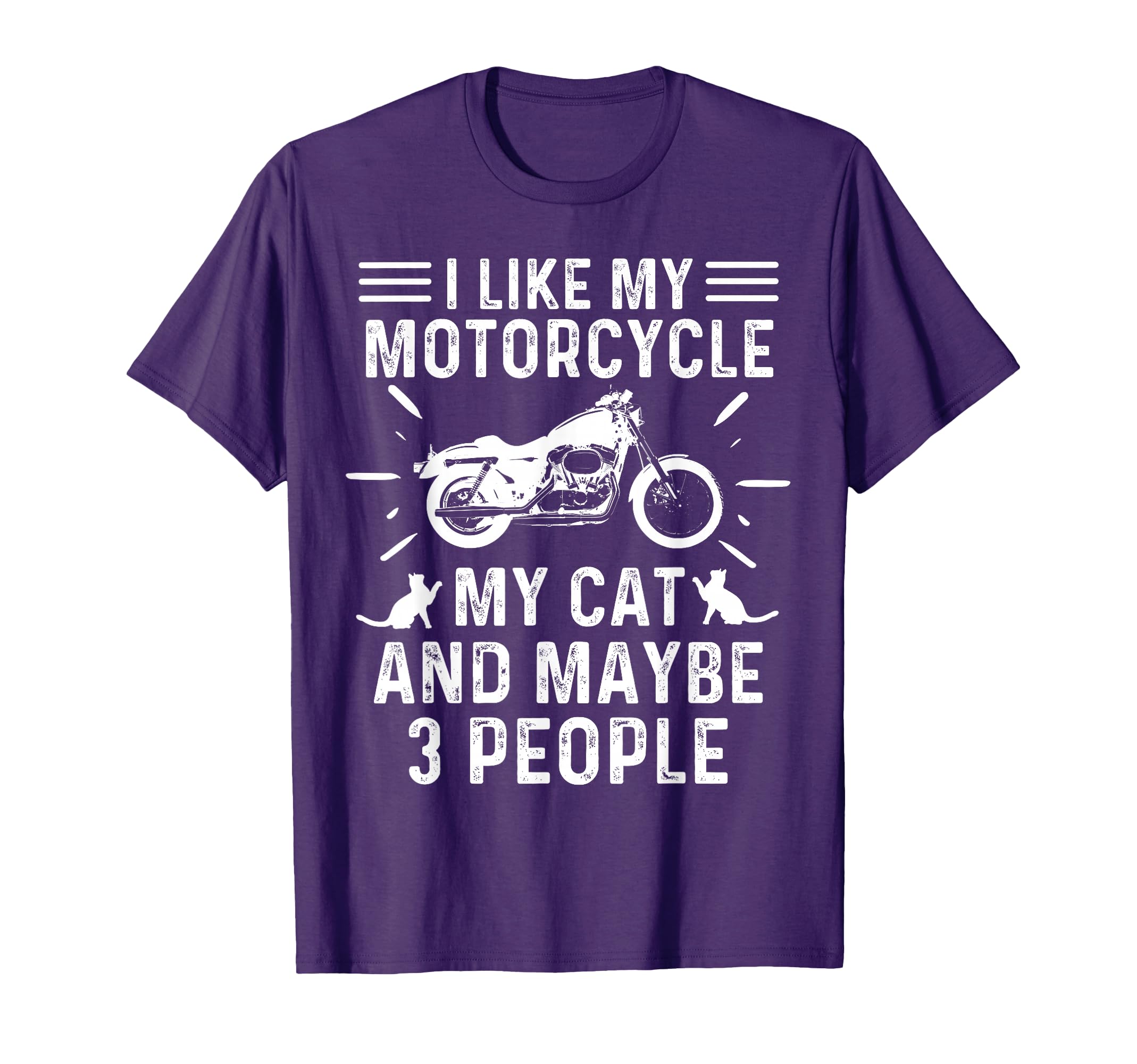 I Like My Motorcycle My Cat And T-Shirt - Streetwear Style for Adults - T-Shirt, Sweatshirt, Hoodie