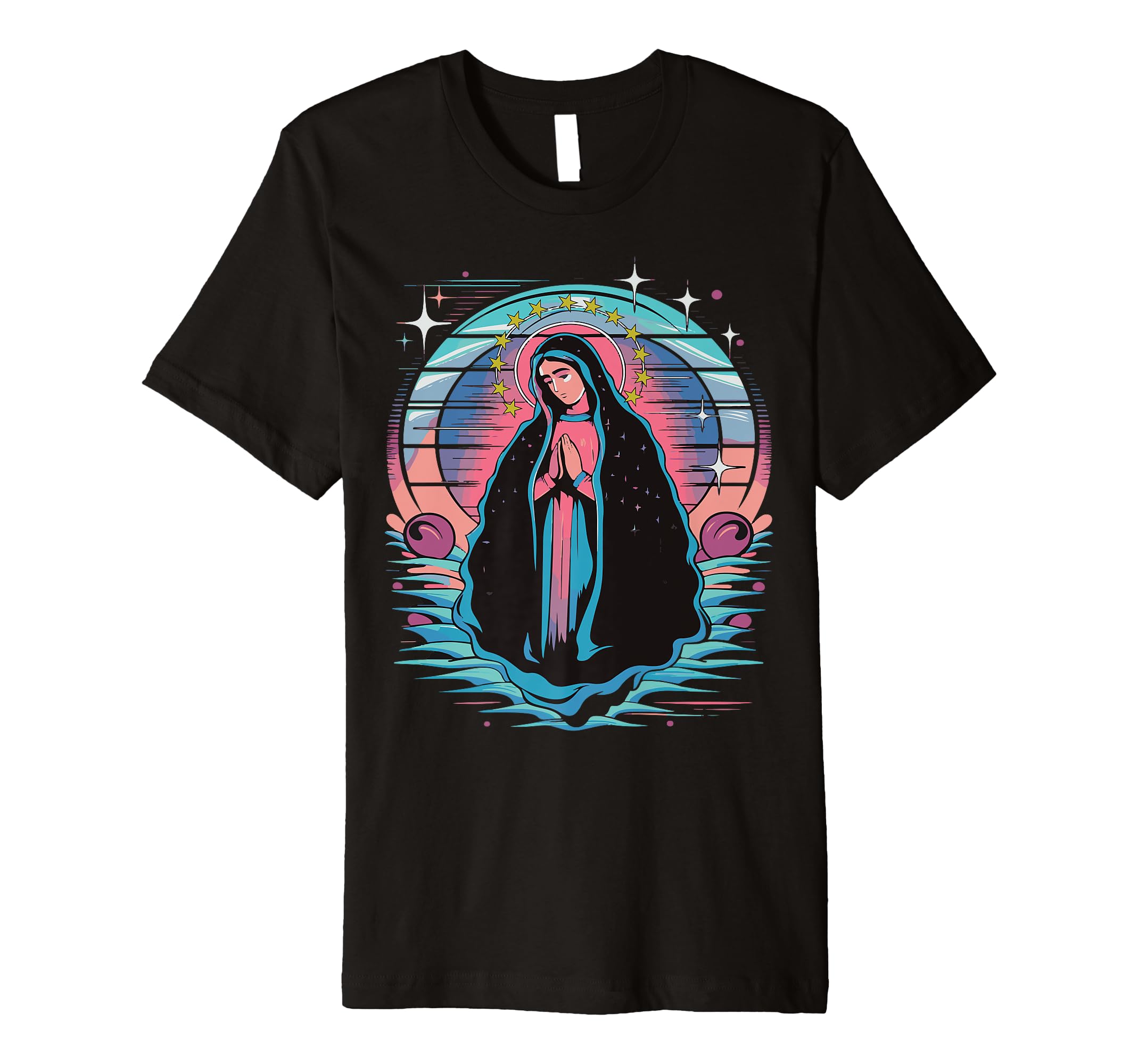 Catholic Gift Outrun Retrowave Vaporwave T-Shirt - Novelty Apparel Unisex - T-Shirt, Sweatshirt, Hoodie