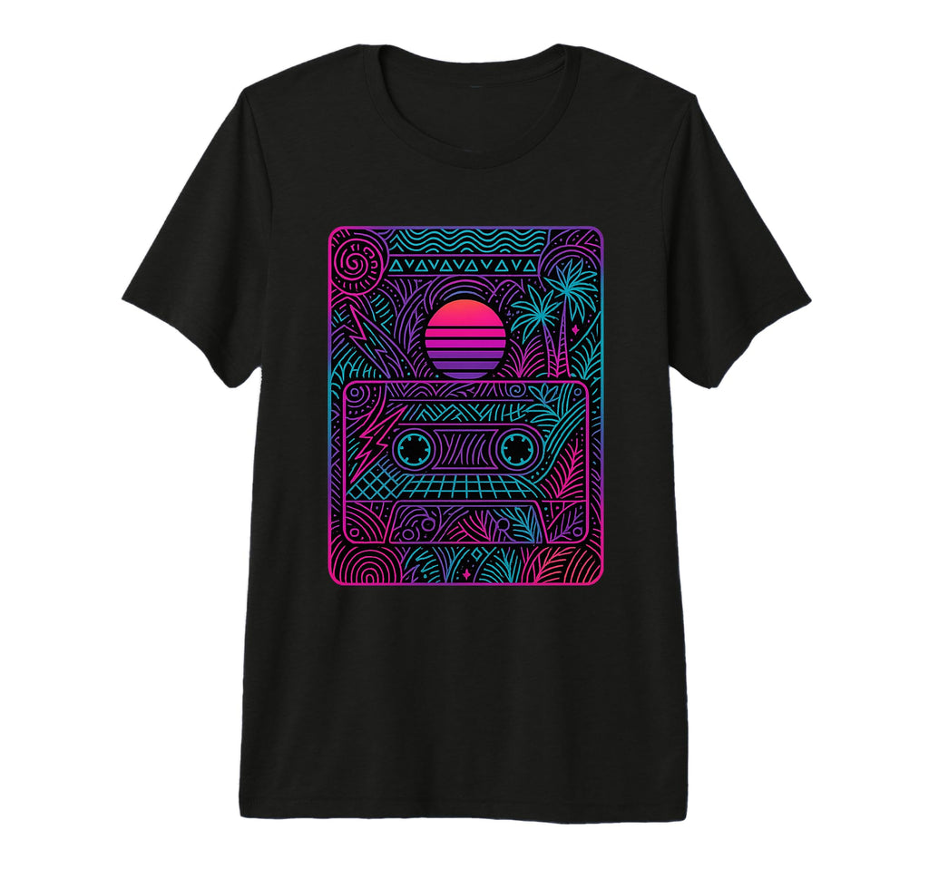 80S Synthwave Tri Blend T-Shirt - Streetwear Style for Adults - T-Shirt, Sweatshirt, Hoodie